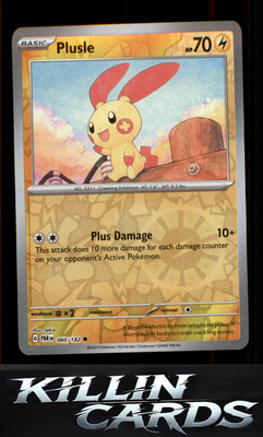 Reverse Holofoil Plusle - 060/182 060/182 Pokemon Common SV04: Paradox Rift Card