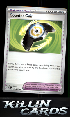 Counter Gain - 186/217 186/217 Pokemon Common ME: Ascended Heroes Card NM