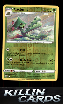 Reverse Holofoil Cacturne 005/163 Pokemon Uncommon SWSH05: Battle Styles Card NM