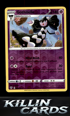 Reverse Holofoil Gothitelle 075/189 Pokemon Rare SWSH03: Darkness Ablaze Card NM