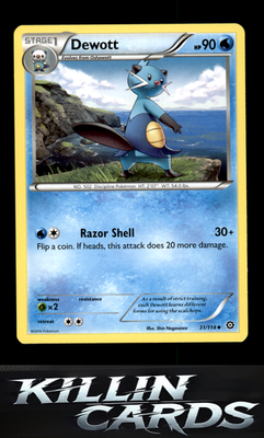 Dewott 31/114 Pokemon Uncommon XY - Steam Siege Card NM