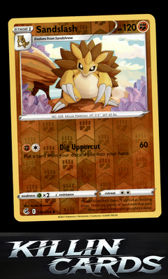 Reverse Holofoil Sandslash 132/264 Pokemon Uncommon SWSH08: Fusion Strike Card N