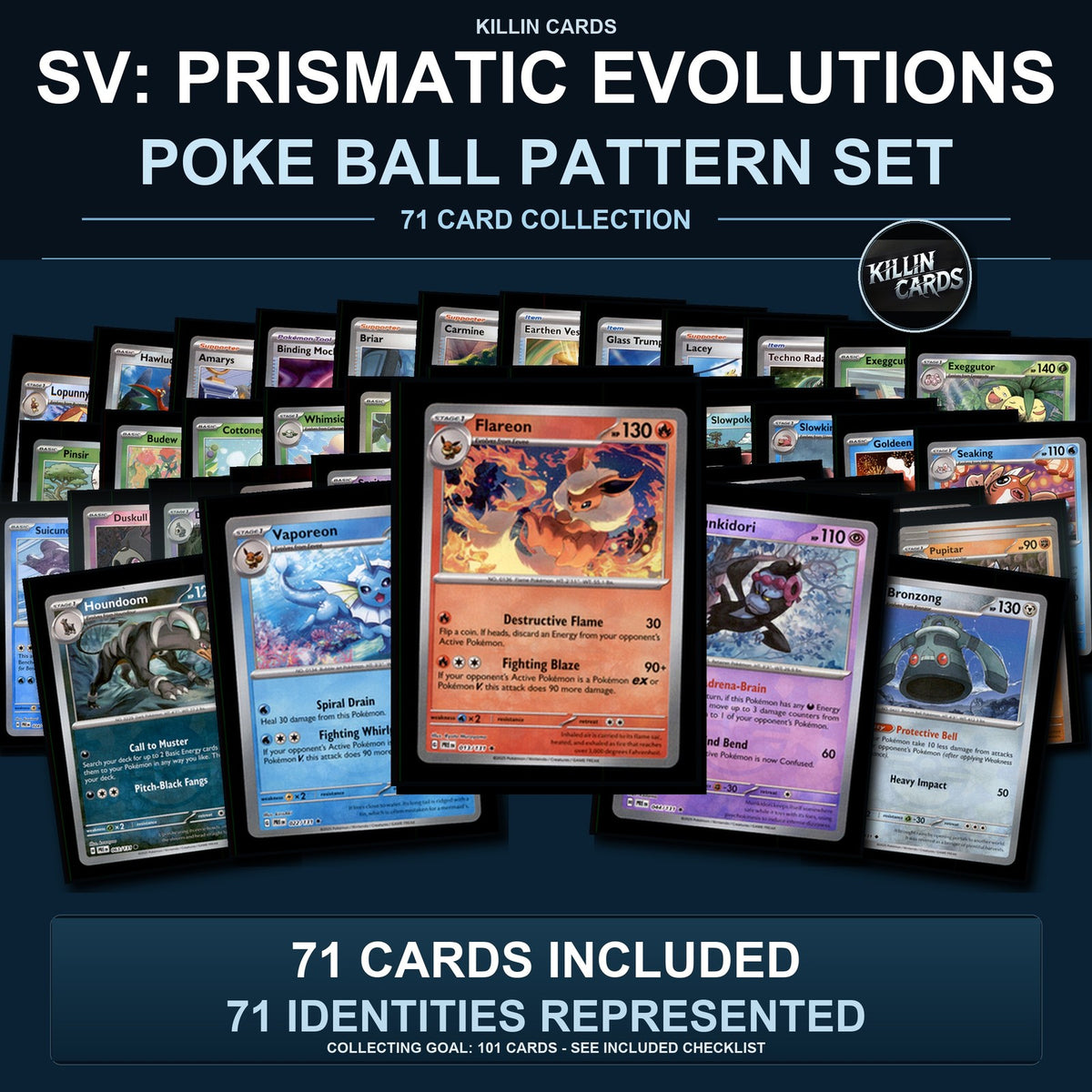 Pokemon TCG SV: Prismatic Evolutions Poke Ball Pattern Set 71 Cards Collection