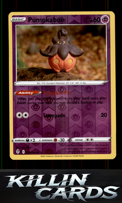 Reverse Holofoil Pumpkaboo 076/203 Pokemon Common SWSH07: Evolving Skies Card NM