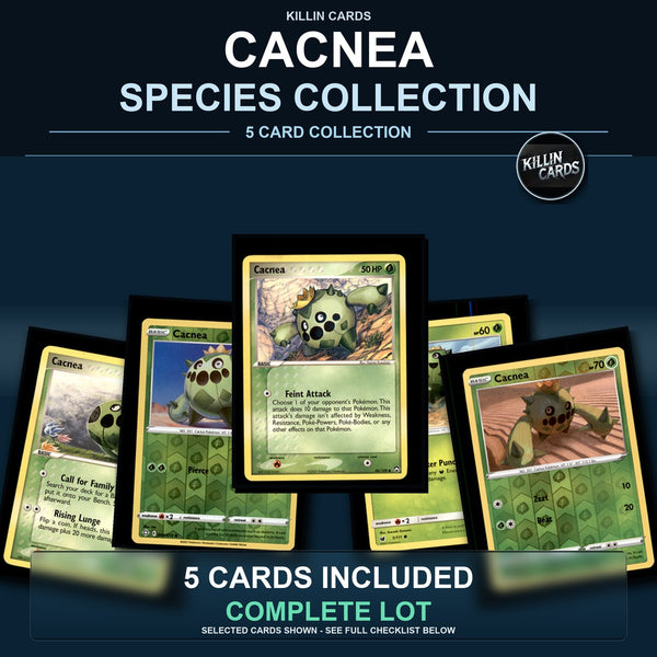 Pokemon TCG Cacnea Species Collection 5 Different Cards