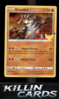 Groudon 017/025 Pokemon Holo Rare Celebrations Card NM