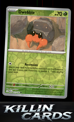 Reverse Holofoil Dwebble 011/182 Pokemon Common SV10: Destined Rivals Card NM