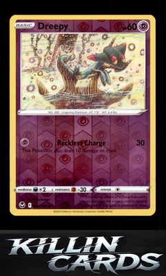 Reverse Holofoil Dreepy 087/195 Pokemon Common SWSH12: Silver Tempest Card NM