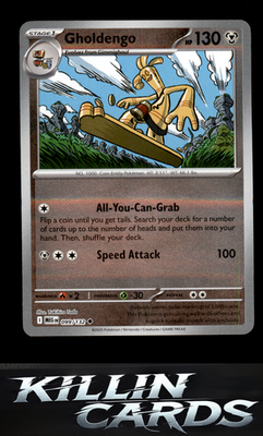 Reverse Holofoil Gholdengo 099/132 Pokemon Uncommon ME01: Mega Evolution Card NM