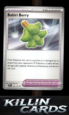 Babiri Berry 163/191 Pokemon Uncommon SV08: Surging Sparks Card NM