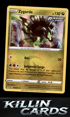 Zygarde 118/203 Pokemon Holo Rare SWSH07: Evolving Skies Card NM