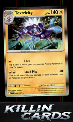 Toxtricity 072/197 Pokemon Rare SV03: Obsidian Flames Card NM