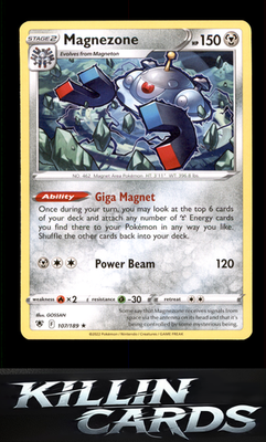 Magnezone 107/189 Pokemon Holo Rare SWSH10: Astral Radiance Card NM