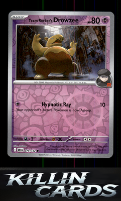 Reverse Holofoil Team Rocket's Drowzee 079/182 Pokemon Common SV10: Destined Riv