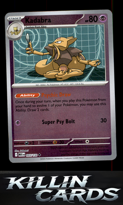 Reverse Holofoil Kadabra 055/132 Pokemon Uncommon ME01: Mega Evolution Card NM