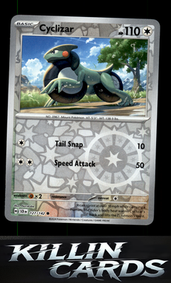 Reverse Holofoil Cyclizar 127/142 Pokemon Common SV07: Stellar Crown Card NM
