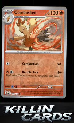 Reverse Holofoil Combusken 041/182 Pokemon Common SV10: Destined Rivals Card NM
