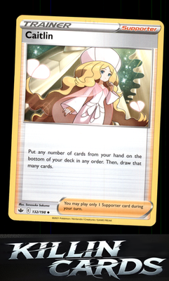 Caitlin 132/198 Pokemon Uncommon SWSH06: Chilling Reign Card NM