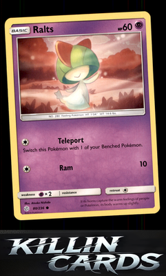 Ralts 80/236 Pokemon Common SM - Cosmic Eclipse Card NM