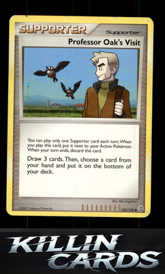 Professor Oak's Visit 122/132 Pokemon Uncommon Secret Wonders Card LP