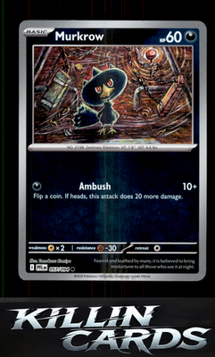 Reverse Holofoil Murkrow 057/094 Pokemon Common ME02: Phantasmal Flames Card NM
