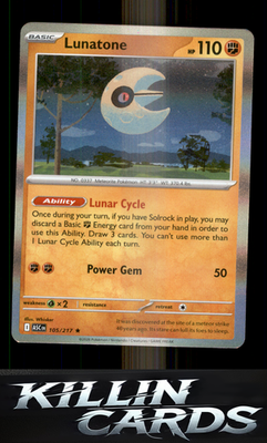 Lunatone 105/217 Pokemon Rare ME: Ascended Heroes Card NM