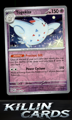 Reverse Holofoil Togekiss 085/197 Pokemon Rare SV03: Obsidian Flames Card NM