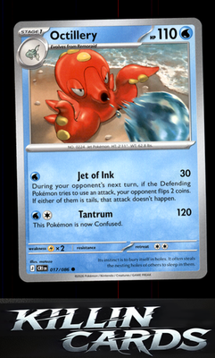Octillery 017/086 Pokemon Common ME04: Chaos Rising Card NM