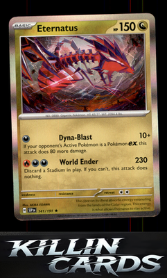 Eternatus 141/191 Pokemon Rare SV08: Surging Sparks Card NM