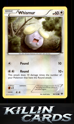 Whismur 80/124 Pokemon Common XY - Fates Collide Card LP