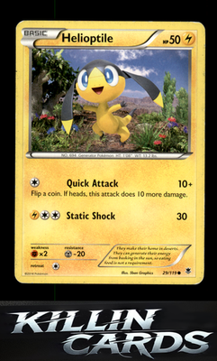 Helioptile (29) 29/119 Pokemon Common XY - Phantom Forces Card LP
