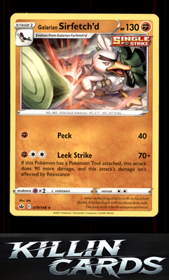 Galarian Sirfetch'd 079/198 Pokemon Rare SWSH06: Chilling Reign Card NM