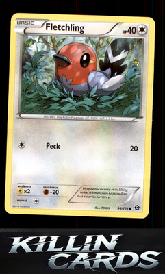 Fletchling 94/114 Pokemon Common XY - Steam Siege Card LP