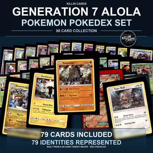 Pokemon TCG Generation 7 Alola Pokemon Pokedex Set 79 Cards Collection