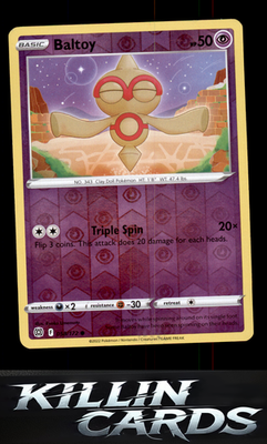 Reverse Holofoil Baltoy 058/172 Pokemon Common SWSH09: Brilliant Stars Card NM