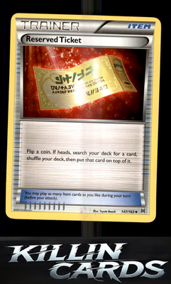 Reserved Ticket 147/162 Pokemon Uncommon XY - BREAKthrough Card NM