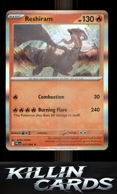 Reshiram 017/094 Pokemon Rare ME02: Phantasmal Flames Card NM