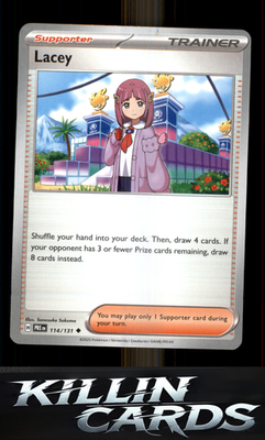 Lacey - 114/131 114/131 Pokemon Uncommon SV: Prismatic Evolutions Card NM