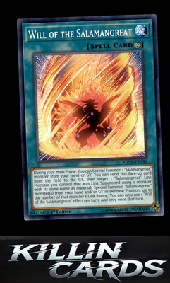 1st Edition Will of the Salamangreat MP19-EN196 YuGiOh Common 2019 Gold Sarcopha
