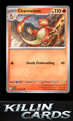 Charmeleon 012/094 Pokemon Common ME02: Phantasmal Flames Card NM