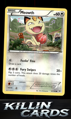 Meowth 67/108 Pokemon Common XY - Roaring Skies Card NM
