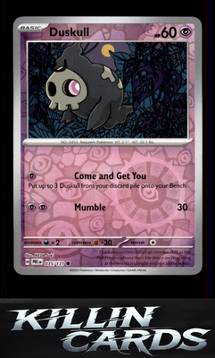 Reverse Holofoil Duskull 035/131 Pokemon Common SV: Prismatic Evolutions Card NM