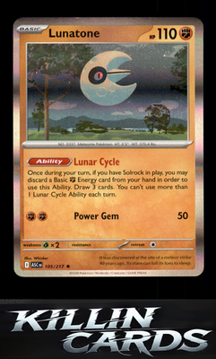 Lunatone (Energy Symbol Pattern) 105/217 Pokemon Rare ME: Ascended Heroes Card N