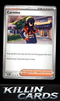 Carmine 103/131 Pokemon Uncommon SV: Prismatic Evolutions Card NM