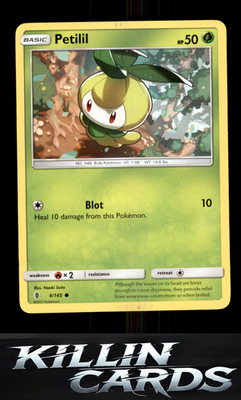 Petilil 4/145 Pokemon Common SM - Guardians Rising Card NM