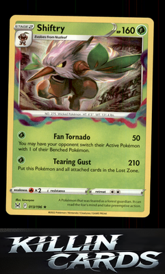 Shiftry 013/196 Pokemon Holo Rare SWSH11: Lost Origin Card LP