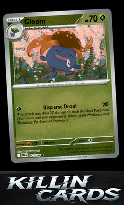 Reverse Holofoil Gloom 002/094 Pokemon Common ME02: Phantasmal Flames Card NM