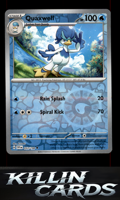Reverse Holofoil Quaxwell 053/198 Pokemon Uncommon SV01: Scarlet & Violet Base S