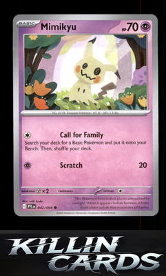 Mimikyu 042/094 Pokemon Common ME02: Phantasmal Flames Card NM