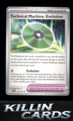 Technical Machine: Evolution 178/182 Pokemon Uncommon SV04: Paradox Rift Card NM